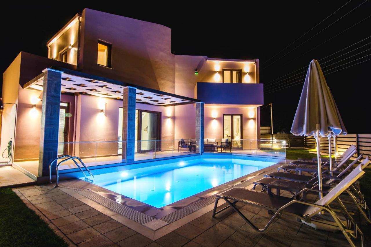 Villa Anthi, A Modern Villa With Salted Water Pool,Hot Tub & Bbq! Rethymno Exteriér fotografie