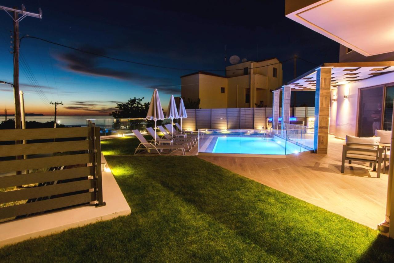 Villa Anthi, A Modern Villa With Salted Water Pool,Hot Tub & Bbq! Rethymno Exteriér fotografie